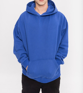 Sweat-shirt à capuche noir pour homme, coupe classique, couleur unie, en coton tricoté, décontracté, pour l'automne - Product Image 4