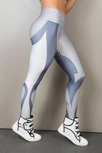 Leggings de sport sublimés respirants et à séchage rapide de haute qualité pour adolescents, nouvelle collection en gros, avec logo à la taille - Product Image 2