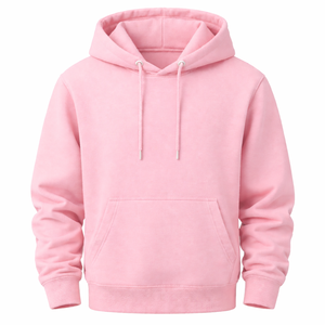 Wholesale Pink Heavyweight Hoodie <b>Mens</b> Blank Custom Logo Oversized <b>Pullover</b> Fleece Sweatshirt High Quality Apparel Factory - Product Image 6