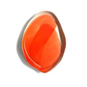 Bandeja de Servir Irregular de Metal Esmaltado, Plato Decorativo Naranja con Arte Abstracto, Bandeja de Mesa para Decoración del Hogar y Bodas - Product Image 1