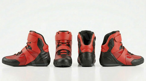 Accessoires de chaussures, bottes de moto antidérapantes, protection haute cheville, respirantes, chaussures de course pour moto, logo personnalisé - Product Image 4