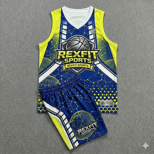 ชุดกีฬาบาสเกตบอลสำหรับผู้ใหญ่ REXFIT SPORTS ออกแบบเองได้ เนื้อผ้าโพลีเอสเตอร์น้ำหนักเบา แห้งเร็ว ระบายอากาศดี เหมาะสำหรับการฝึกซ้อม - Product Image 6