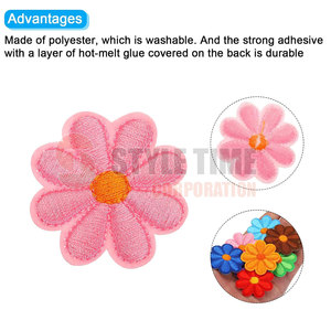 Badges brodés personnalisés légers à bas prix, fleurs brodées de haute qualité, en gros - Product Image 4