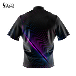 Custom <b>Dart</b> Jersey Cheap Sports Bowling Uniform Men's 100% Polyester USA Hot Sale Zipper Dartboard Shirts - Product Image 6