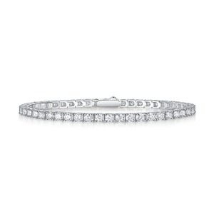 D VVS1 Moissanite 2mmTennis Bracelet Original S925 Sterling Silver Plated 18k White Gold with GRA Bracelets Women <b>Man</b> Bracelet - Product Image 3