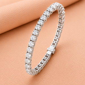 <b>Infinity</b> Spark Round Diamond Tennis Bracelet in Yellow Gold White Gold and <b>Rose</b> Gold Luxury Jewelry Design - Product Image 3