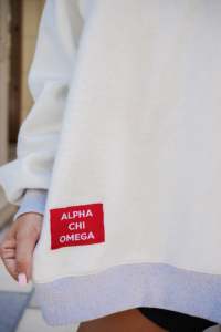 Sudadera Oversize de Cuello Alto Simulado para Mujer, 360GSM, Tejido de Mezcla de Algodón, Estampado de Letras Frontal, Hombros Caídos - Product Image 2