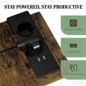 Scrivania Verticale Marrone per Casa/Ufficio, Postazione di Lavoro Ottimale per Computer - Product Image 3