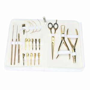 Kit d'extension capillaire Or Rose Plasma, Pince à deux trous, Ciseaux, Aiguille, Anneau, Pince à boucle - Product Image 1