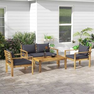 Set Divano da Giardino Contemporaneo in Metallo e Schiuma per Esterni, Ideale per Appartamenti, Spiagge, Hotel, Parchi, Agriturismi e Cortili, con Caratteristiche Lavabili - Product Image 2