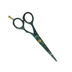 Green <b>Engraved</b> Pattern Hairdressing Scissors Adjustable Tension J2 Stainless Steel Professional Salon Shears 5.5" Barber Scissor - Product Image 5