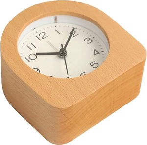 Reloj de Escritorio Pequeño de Madera de Mango Natural en Forma Única, Reloj de Mesa Rústico Hecho a Mano para Oficina, Estudio, Decoración del Hogar - Product Image 4