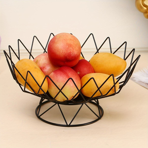 Modern Style Gold Metal Wire Fruit <b>Basket</b> Decorative Iron Art Fruit Bowl <b>Large</b> Capacity Vegetable Snack <b>Storage</b> Tray Centerpiece - Product Image 5