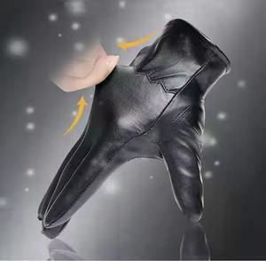 Gants d'hiver en cuir véritable chauds avec doublure thermique pour les activités de plein air, la conduite et la protection contre le froid - Product Image 3