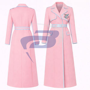 เสื้อโค้ทขนสัตว์ Gamma Phi Delta Sorority คุณภาพสูง เสื้อโค้ทเทรนช์ผู้หญิงแบบมีเข็มขัด เสื้อโค้ทขนสัตว์แบบยาวทรงวาร์ซิตี้ สำหรับสมาชิกชมรม GPD - Product Image 3