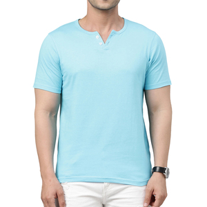 Camiseta Personalizada para Hombre con Logotipo, Corte Holgado, Ropa de Trabajo, 240 g/m², Poliéster y Algodón Pesado, Manga Corta, Estilo Henley - Product Image 1