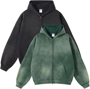 Servicio OEM, Sudadera con Cremallera para Hombre de Alta Calidad, Color y Logotipo Personalizados, Corte Regular, Ropa Urbana, Sudadera con Cremallera para Hombre con Estampado Personalizado - Product Image 1