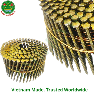 Clavos de acero en rollo de 2-3/4 pulgadas con vástago anillado y cabeza a cuadros, tamaño personalizado de Vietnam para pistola de clavos |    Clavo en rollo - Product Image 5