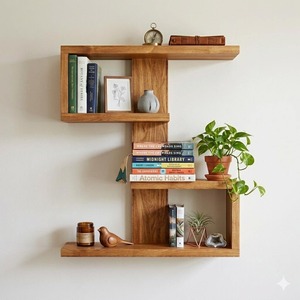 Étagères murales en bois pour enfants, organisateur de rangement mural coloré pour jouets, livres, décorations, photos et accessoires de chambre - Product Image 3