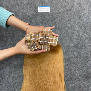 Extensiones de Cabello Humano Vietnamita 100% Natural, Lisas, con Cinta Adhesiva, en Varios Colores # 27 Cabellos Doblemente Teñidos - Product Image 5