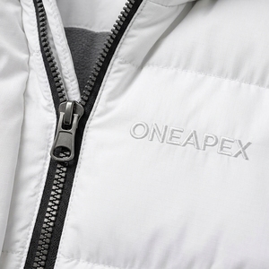 Manteau long matelassé unisexe blanc à capuche, style doudoune épaisse, chaud pour l'hiver, streetwear d'extérieur, personnalisable - Product Image 5