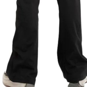 <b>Women's</b> <b>Black</b> High Waist Flare Pants Stretch Slim Fit Casual <b>Trousers</b> <b>with</b> Side <b>Pockets</b> Long Leg Everyday Fashion Bottoms - Product Image 5