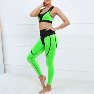 Pantalones de yoga para mujer con logo personalizado, elásticos y acanalados, ropa deportiva transpirable de talla grande, conjuntos de talla grande para mujer de Pakistán - Product Image 4