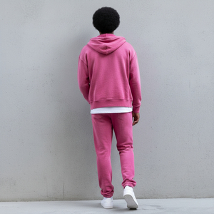 ชุดวอร์มผู้ชายแฟชั่นฤดูหนาวแบบมีฮู้ด สีชมพู ล่าสุด พร้อมเชือกผูก ไซส์ใหญ่ แขนยาว ไหล่ตก เหมาะสำหรับวิ่ง - Product Image 3