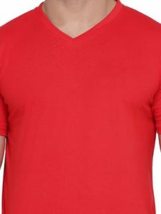 T-shirt pour homme à col en V et manches courtes, coupe classique pour un port confortable et décontracté au quotidien - Product Image 2