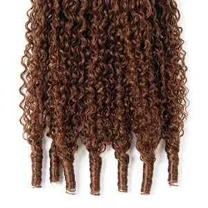 Peluca de Cabello Humano 100% Remy con Trama Completa, Rizada, con Reflejos, Larga, Marrón, Textura Rizada Natural, Personalizable - Product Image 5