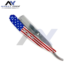 Custom Straight Edge Barber <b>Razor</b> USA Professional Barbershop Snap Lock Stainless Steel Shaving <b>Razor</b> Classic Manual Shavette - Product Image 2