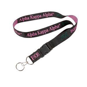 Black <b>Green</b> Lanyard Neck Strap Badge Holder Keychain ID Card Rope Accessory Printed Design Office Event Supply - Product Image 5