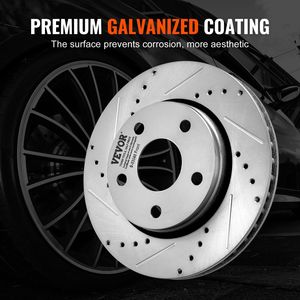 Kit di Riparazione Freni Anteriori e Posteriori per Jeep Wrangler 2007-2017, Dischi Forati e Scanalati e Pastiglie in Ceramica Sostitutive - Product Image 5