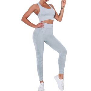 Conjunto de Yoga de verano de dos piezas de talla grande para mujer, ropa deportiva transpirable cómoda, diseño lavado impermeable para entrenamientos sólidos - Product Image 1