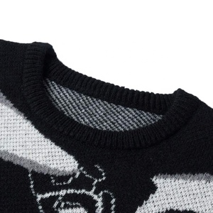 Suéter de Punto para Hombre, Diseño de Astronauta y Estrellas, Manga Larga, Ropa de Invierno, Negro y Gris, Estilo Americano - Product Image 3