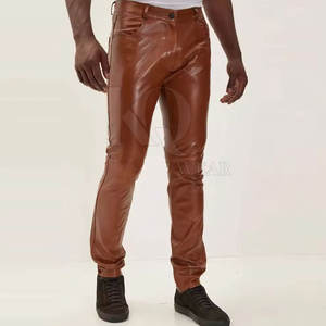 Pantalones de Cuero de Lujo para Hombre, Cuero Suave de Primera Calidad, Ajuste Cómodo y Duradero, Perfectos para Atuendos Casuales y Profesionales - Product Image 4