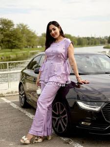 Sharara, Hermosa Tela de Seda Rusa de Alta Calidad, Diseño Festivo - Product Image 4