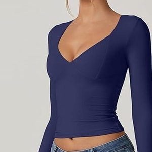 <b>Top</b> Trendy <b>Women</b> Slim Fit Long Sleeve T-Shirts / Casual Wear Cotton Made <b>Women</b> Long Sleeve T-Shirts - Product Image 4