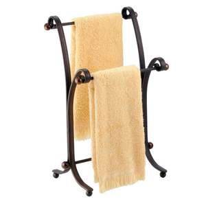 Support à serviettes en métal contemporain avec une construction robuste en fer pour serviettes de bain, peignoirs et vêtements - Product Image 4