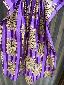 Caftán de Algodón con Estampado de Tigre para Mujer, Túnica de Playa Hecha a Mano con Estampado Digital, Vestido Holgado de Verano, Tallas Grandes, Ropa de Estar por Casa Transpirable - Product Image 3