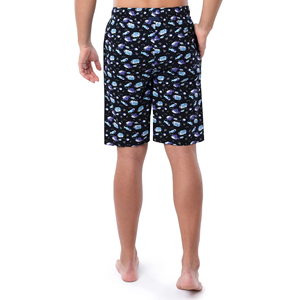 Shorts de nuit pour homme en popeline 100% coton imprimé |   Pantalon de pyjama respirant à coupe décontractée avec cordon de serrage |   Shorts décontractés - Product Image 3