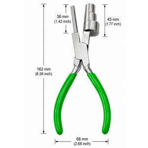 Pince à boucler à poignée verte en acier inoxydable, outil de bijouterie pour la formation de boucles de fil pour bagues, pendentifs, artisanat et fabrication de bijoux DIY - Product Image 4