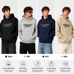 Sudadera con Capucha Unisex 100% Algodón, Personalizada con Logotipo, para Invierno, Suave, Cómoda, Informal, Venta al Por Mayor - Product Image 5