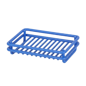 Porte-savon bleu avec plateau de drainage, porte-savon ouvert, accessoire de salle de bain pour comptoir - Product Image 1
