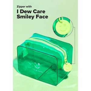 IDEW CARE Borsa per il Trucco Verde, Impermeabile, in PVC Resistente, Trasparente, Astuccio Cosmetico Verticale, Ideale per Viaggi e Vacanze - Product Image 3