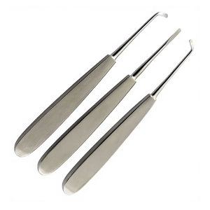 Ensemble de 3 élévateurs dentaires manuels en acier inoxydable allemand avec poignée ergonomique pour l'extraction dentaire, la luxation et les instruments chirurgicaux radiculaires - Product Image 2