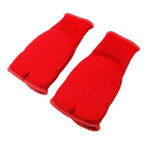 ถุงมือชกมวยหนัง PU สีแดงแบบเต็มนิ้วผูกเชือก ผลิตตามสั่ง อุปกรณ์ฝึกซ้อมศิลปะการต่อสู้ สำหรับทุกเพศ อายุ 14 ปีขึ้นไป - Product Image 1