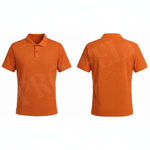 Polo de qualité supérieure, uni, à manches courtes, respirant, en coton mélangé, coupe ajustée, chemise décontractée tendance pour l'été - Product Image 5