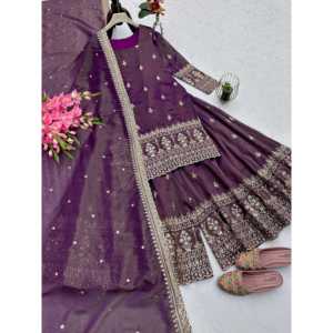 ชุดราตรีดีไซน์เนอร์งานปาร์ตี้สวยๆสวมบนล่างและ dupatta - Product Image 6