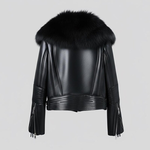 เสื้อแจ็คเก็ตหนังแกะแท้สำหรับผู้หญิง แบบพัฟเฟอร์สำหรับฤดูหนาว ระบายอากาศได้ดี เหมาะสำหรับการแต่งกายในชีวิตประจำวัน - Product Image 5